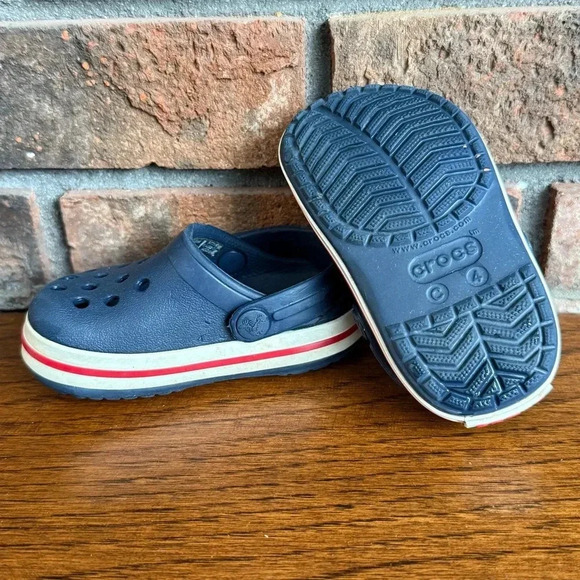 Crocs Toddler & Kids Crocband Clog Navy / Red Size 4T / 4C - Picture 5 of 5